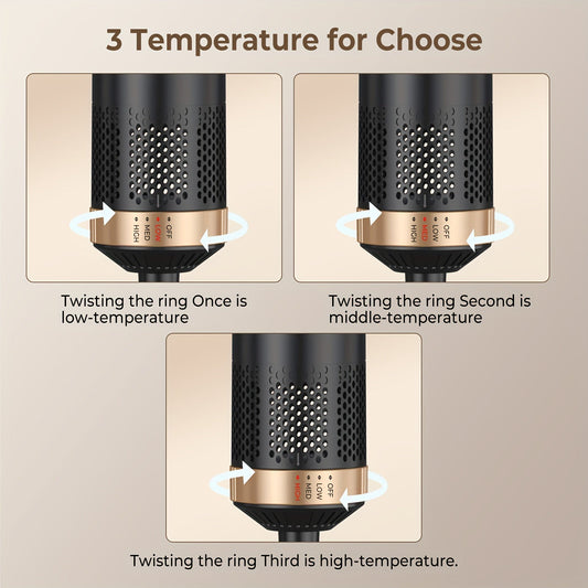 5-in-1 Hair Styler Hot Air Brush with 60000RPM