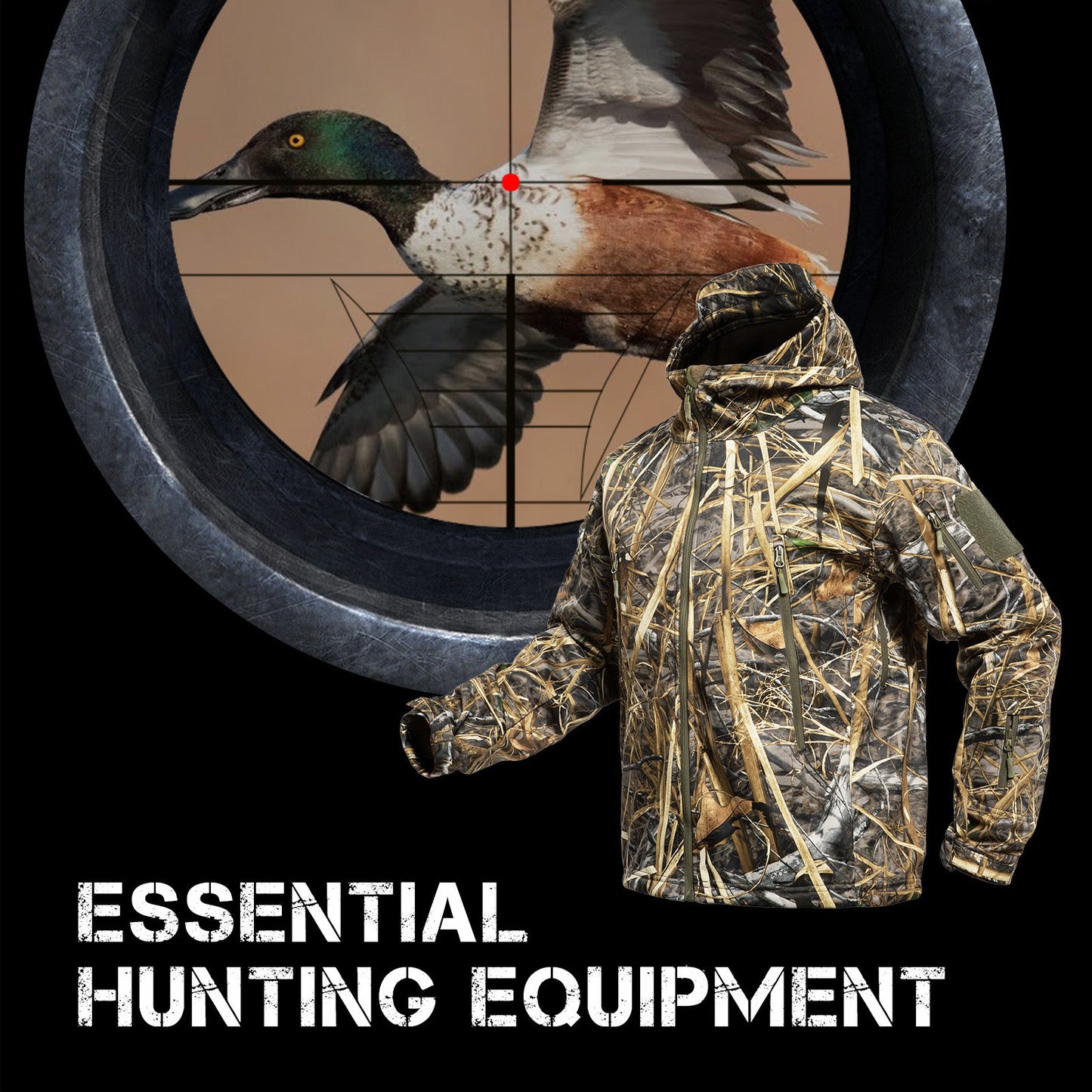 Hunting Jacket for Men Quiet Hunting Camouflage Clothing Hoodie Camo Coat-3
