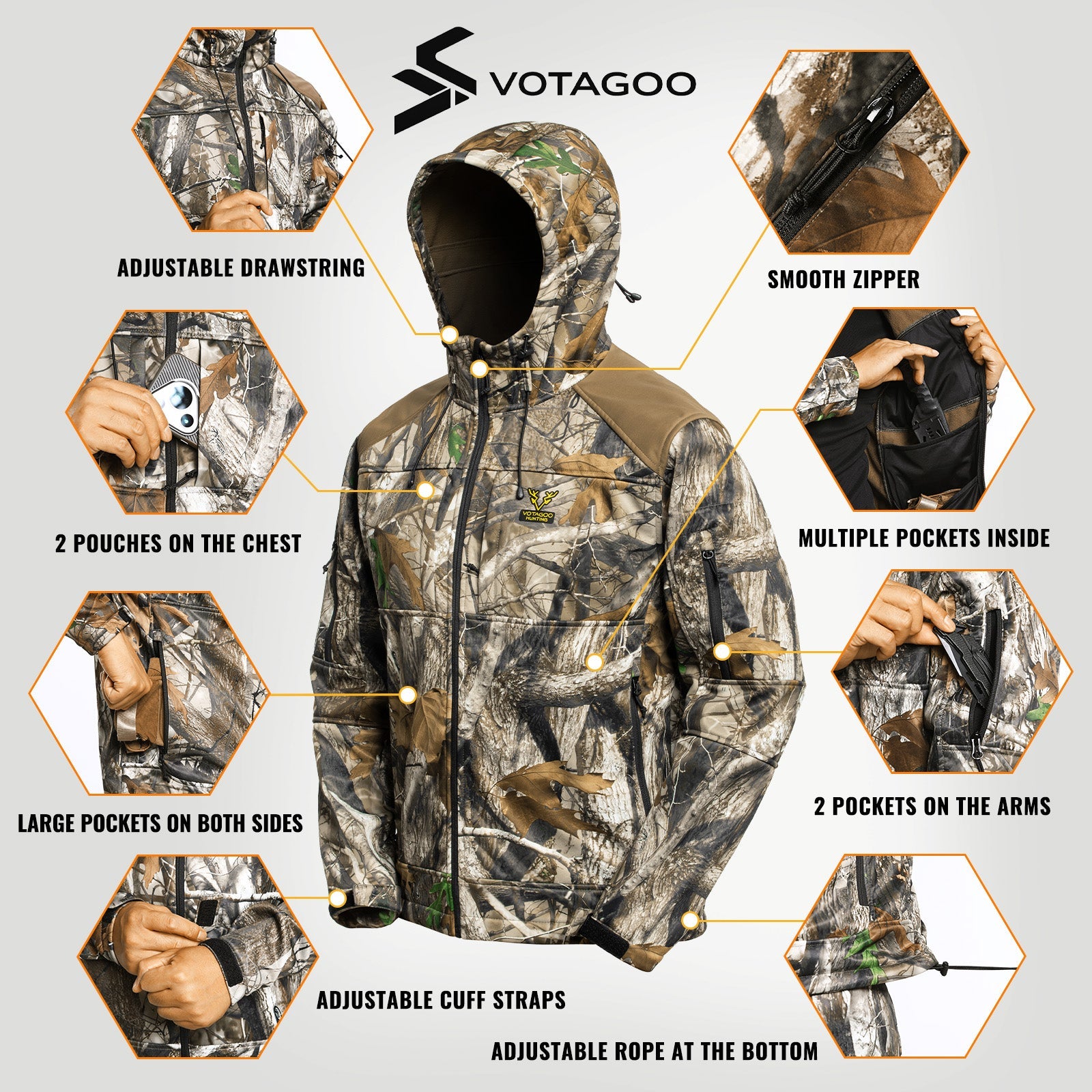 VOTAGOO® Quiet Hunting Jacket-1