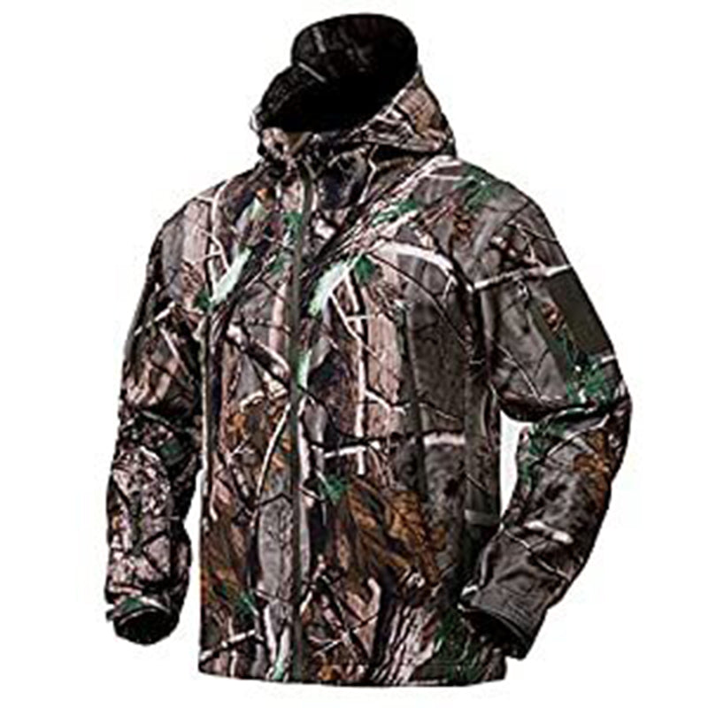 Hunting Jacket for Men Quiet Hunting Camouflage Clothing Hoodie Camo Coat-7