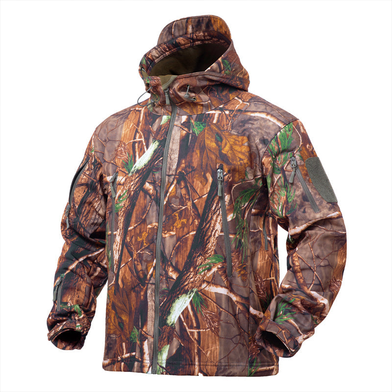 Hunting Jacket for Men Quiet Hunting Camouflage Clothing Hoodie Camo Coat-4