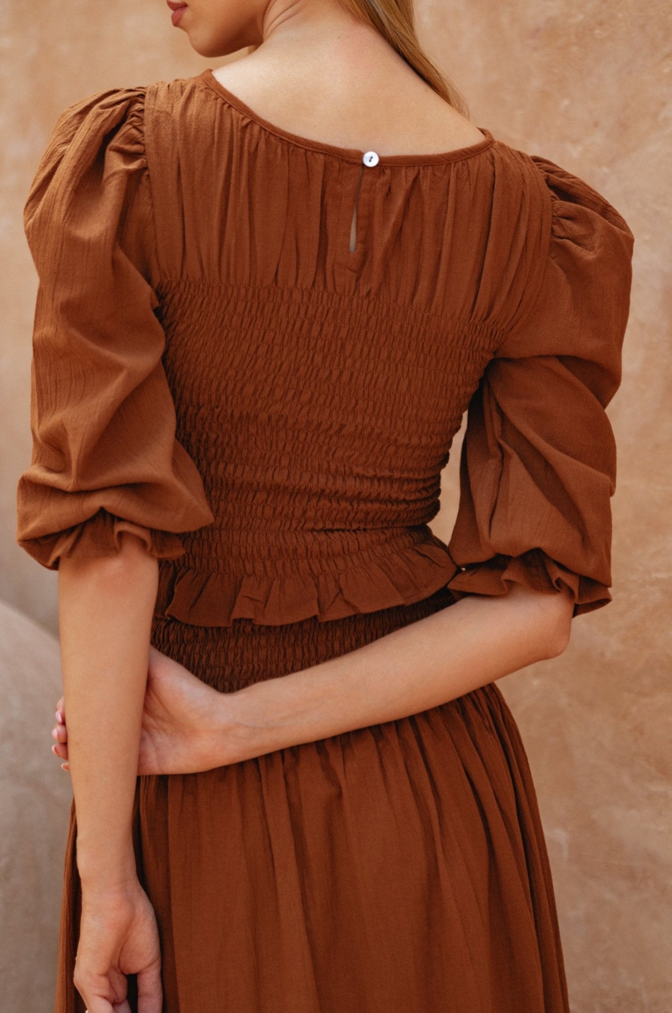 Jaffa Smocked Linen Top - JM Suppliers International